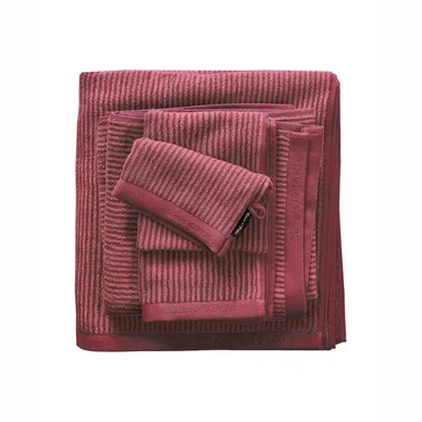 Offre Spéciale Serviette de Bain Marc O‘Polo Timeless Tone Stripe Deep Rose Warm Red